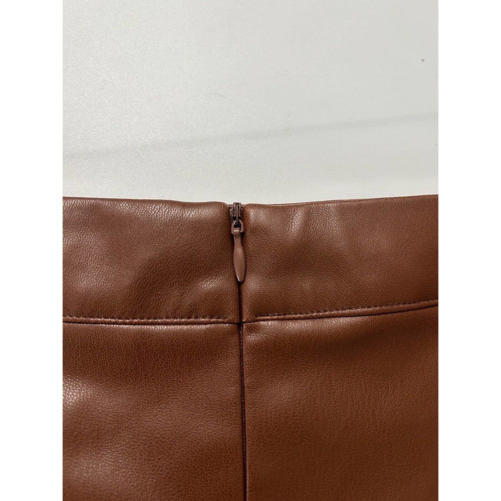 BB Dakota Women’s Faux Leather Cognac Mini Skirt New With Tags Size Small - Picture 7 of 7
